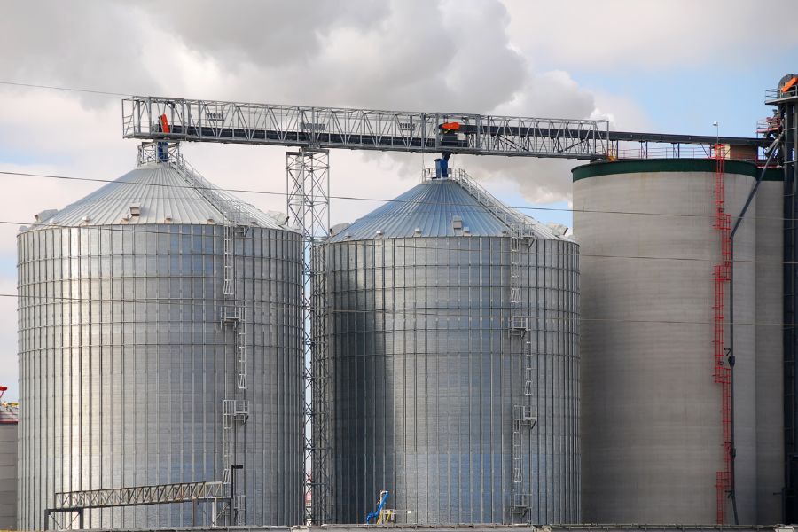 large industrial silos before a deep industrial clean